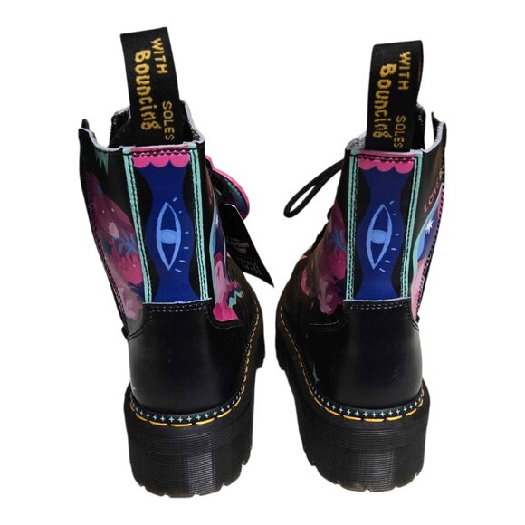 NEW Dr. Martens x Love is Wise Jadon for Pride Black Platform Boots Women's Sz 8 - Picture 3 of 6